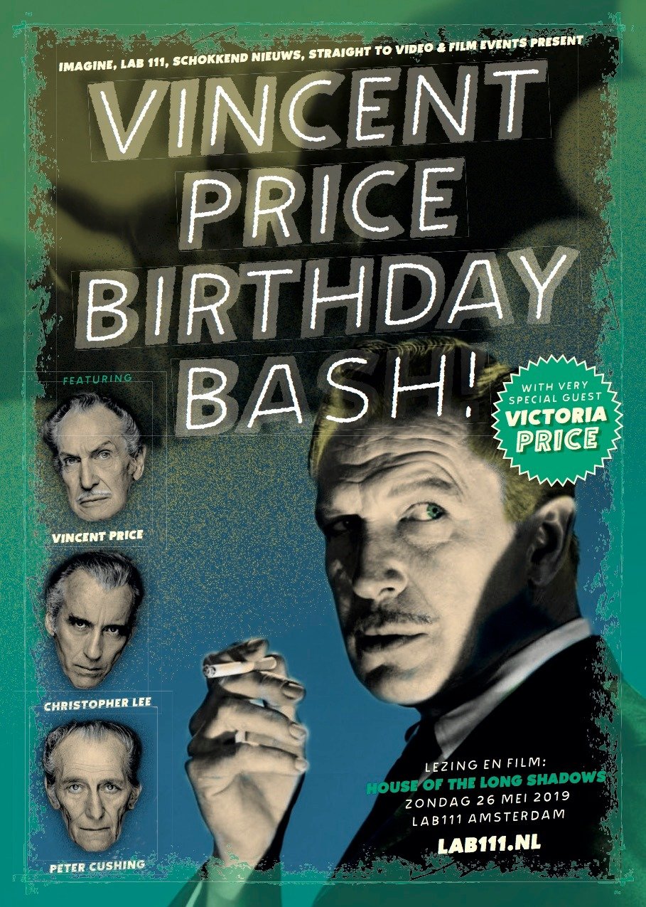 Poster Vincent Price Birthday Bash! (Lezing Victoria Price)