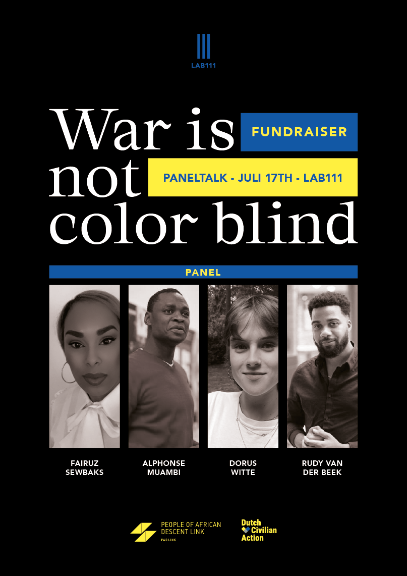 Poster Fundraiser PAD Link: War Is Not Color Blind