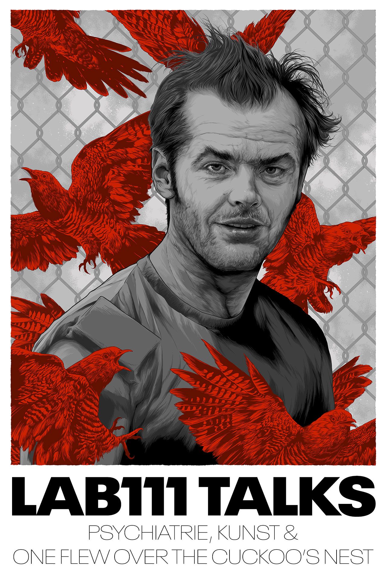 Poster LAB111 Talks: Wat is Normaal? — Psychiatrie, Kunst en One Flew Over The Cuckoo’s Nest