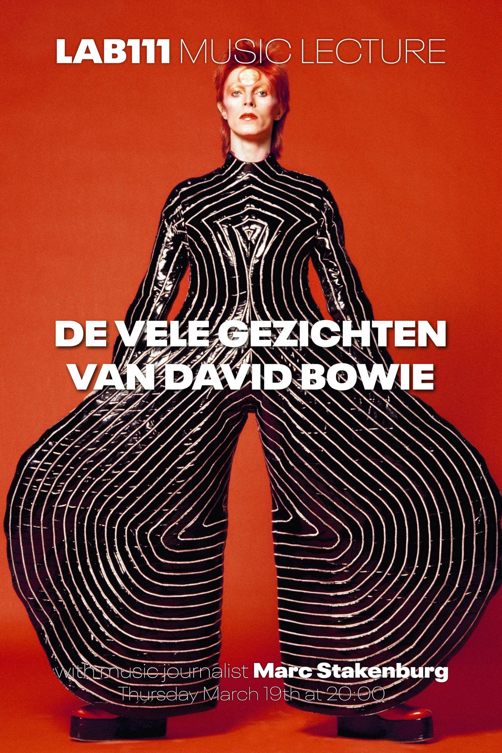 Poster Music Lecture: De Vele Gezichten Van David Bowie